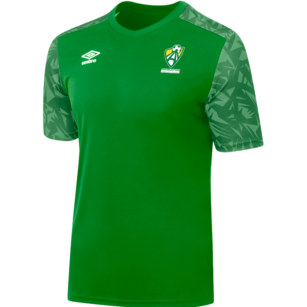 Community Boys U7 to U12 Ashburton Scatter Emerald Green Jersey- Front of shirt sponsor: Salesian College