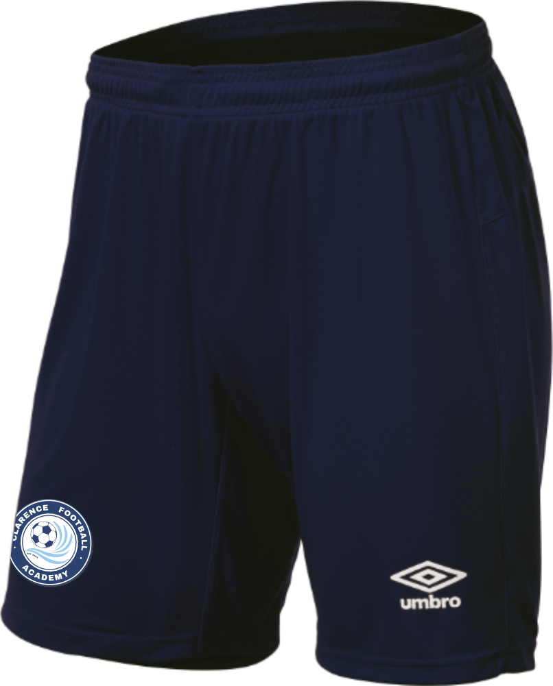 Clarence Football Academy Coaches Shorts 2.0  Navy- ZIP POCKETS