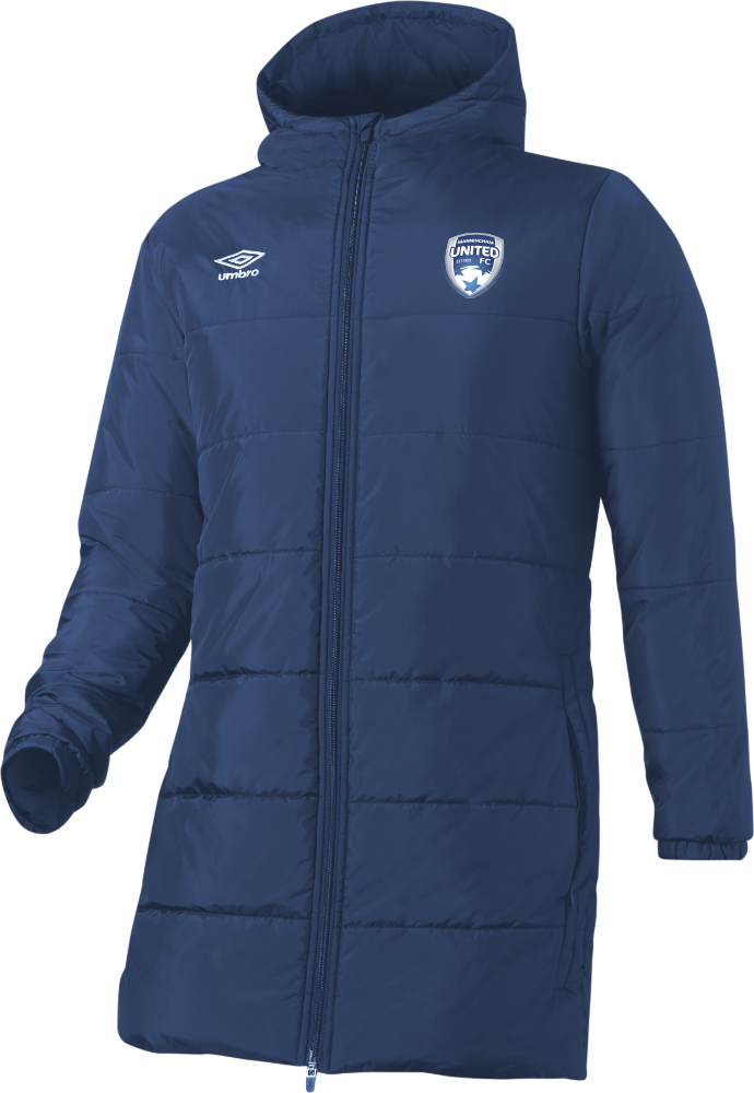 MUFC NAVY Long Padded Jacket