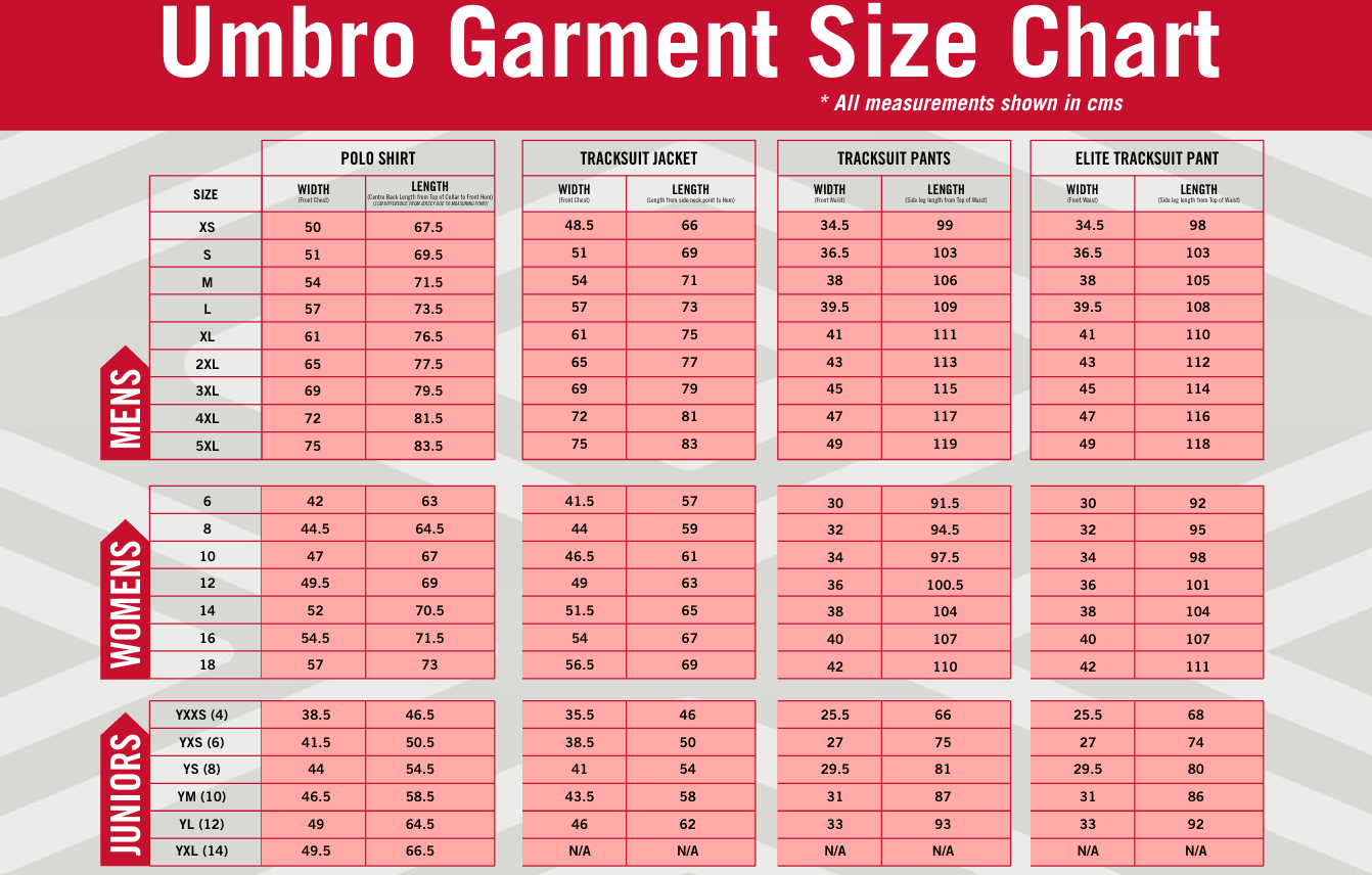 SIZING CHART