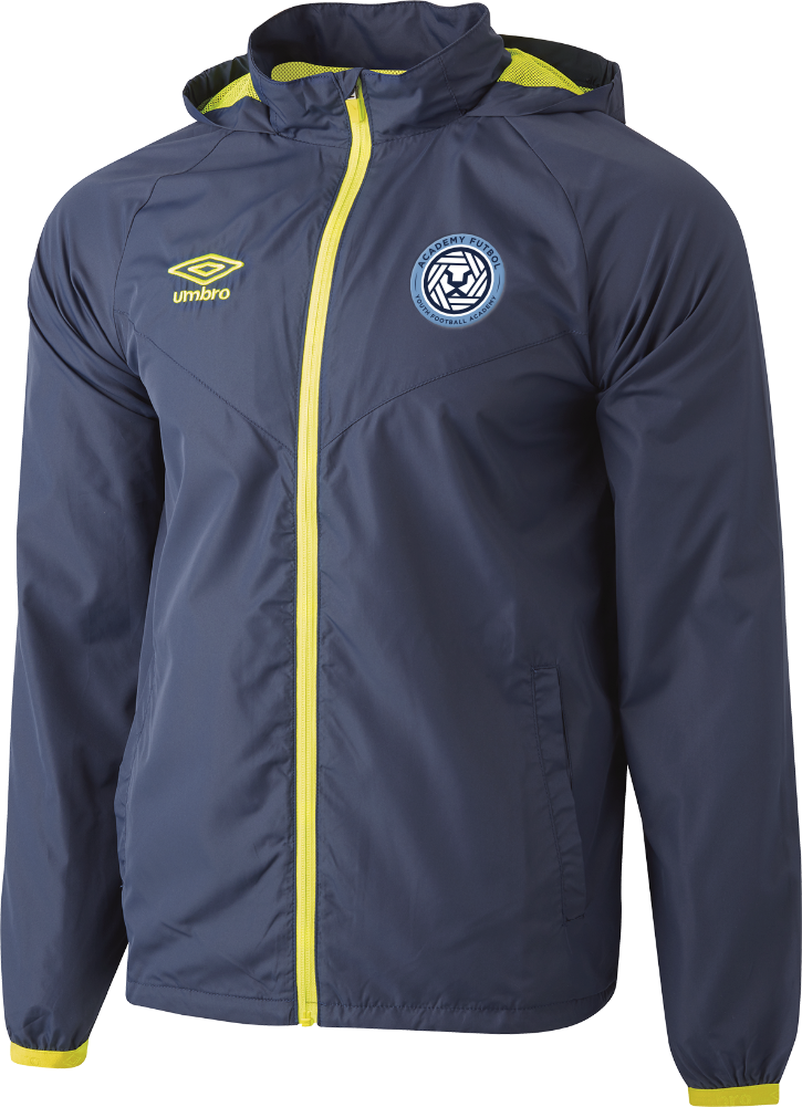 Academy Of Futbol Elite Shower Jacket Navy/Fluro