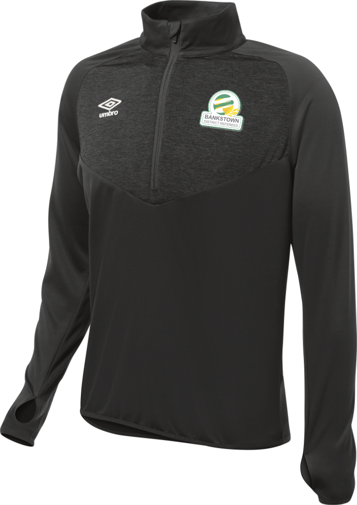 BDAFA Referees Elite Half Zip Black