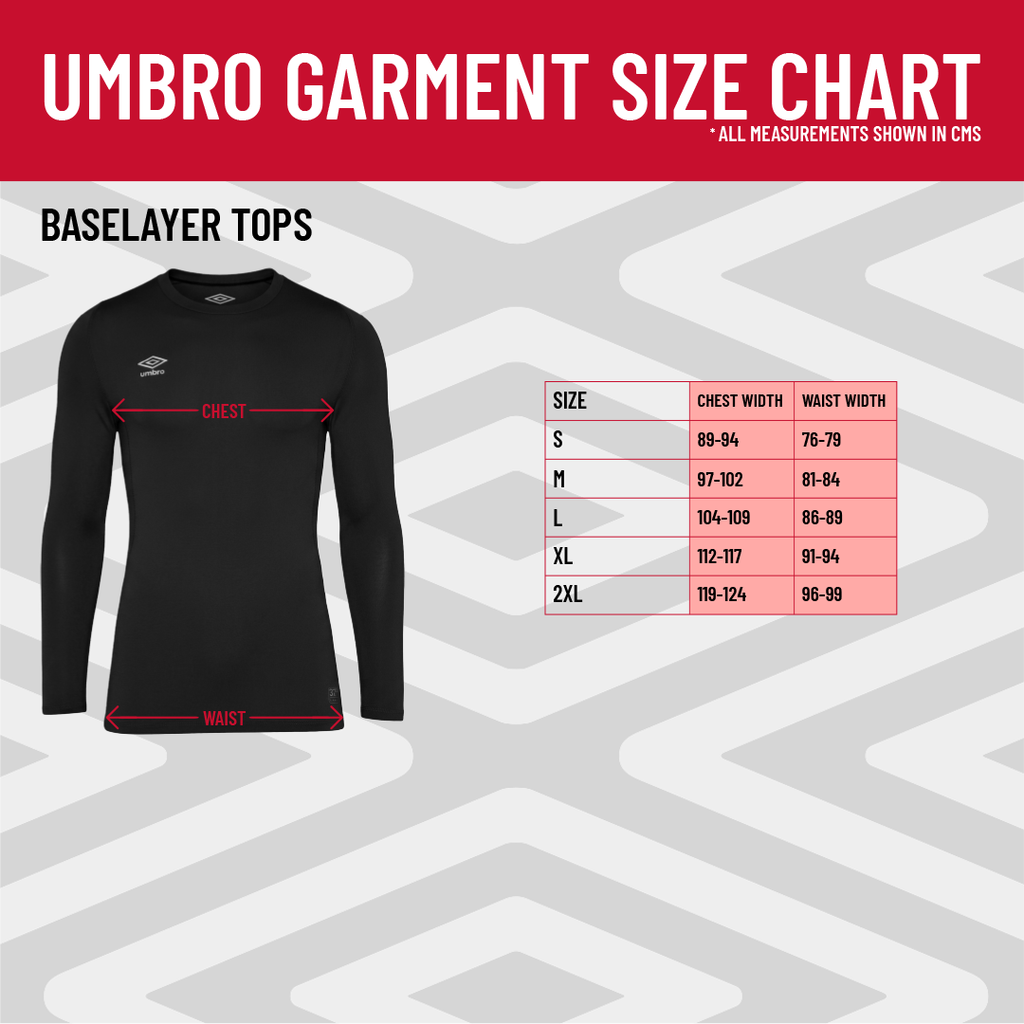 UMBRO Core LS Crew Baselayer - 4 colours
