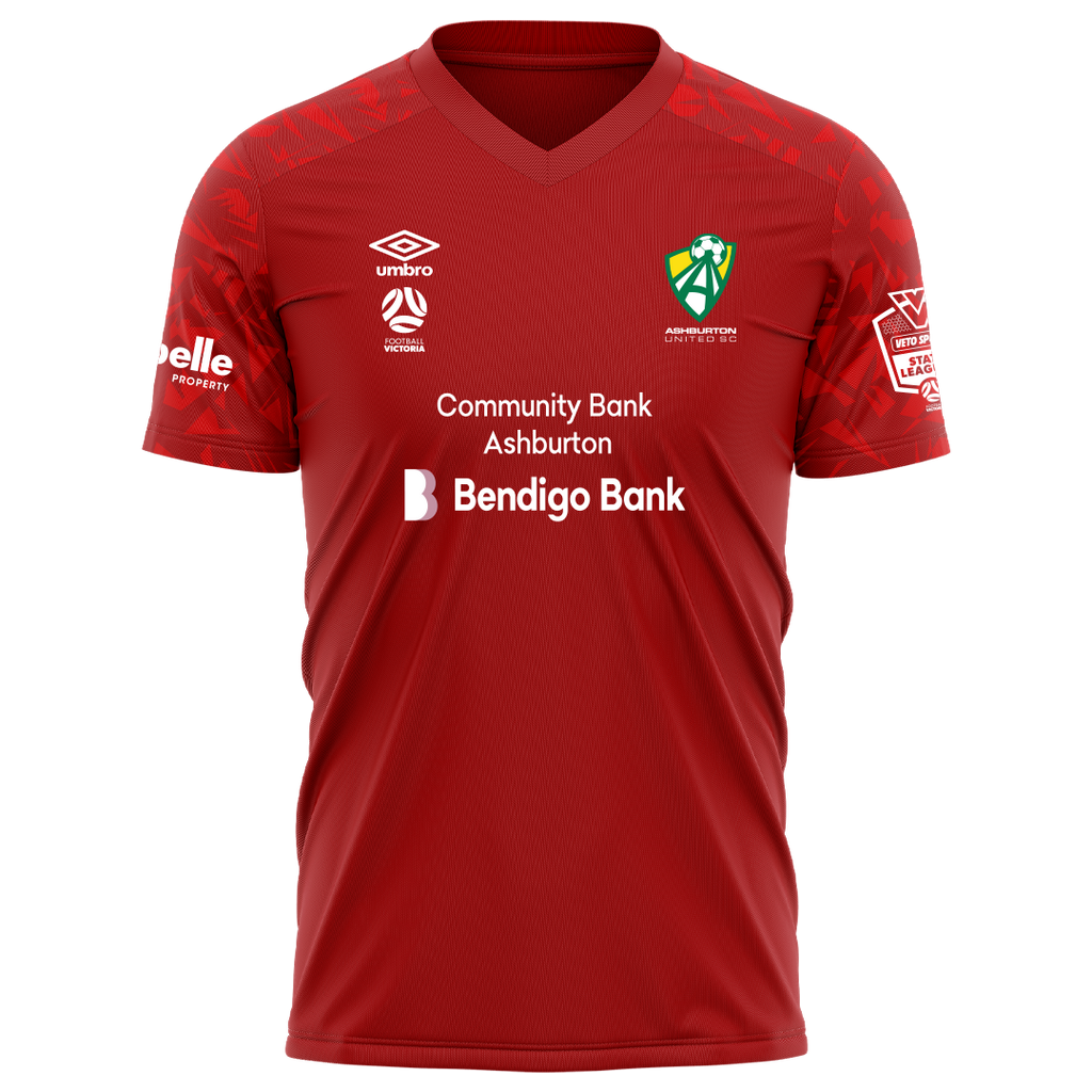 Senior Ashburton Scatter Velocity Red Jersey- Sponsor Logos
