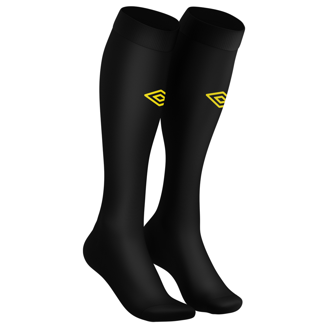 Seaford United Custom Socks Black/Yellow