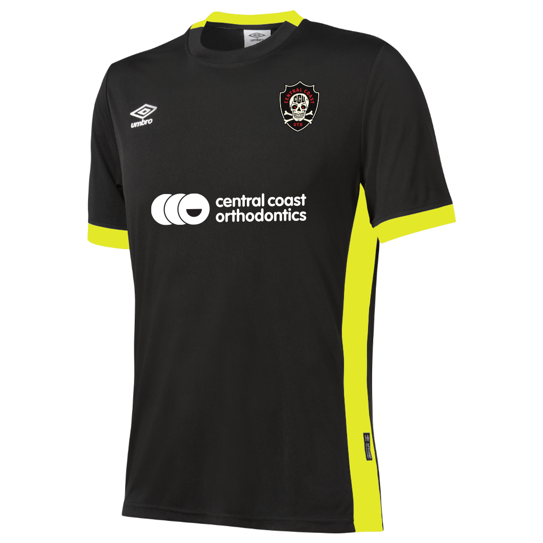 Central Coast United Stadium Jersey Black/Fluro Yellow